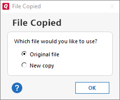 File Copied Screen